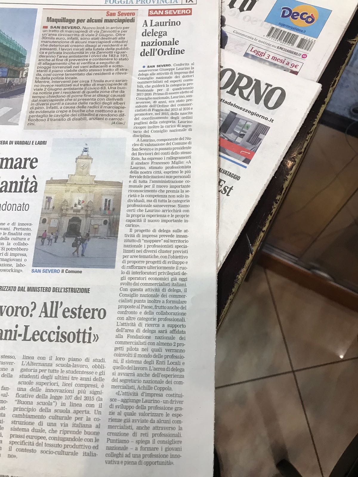 A Laurino delega nazionale dell’Ordine